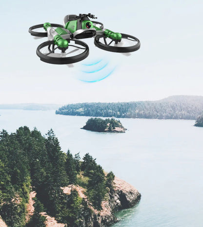 Remote Control Transforming Motorcycle Drone Toy