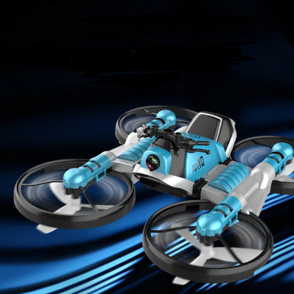 Remote Control Transforming Motorcycle Drone Toy